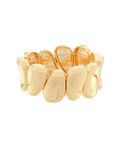 Linked Organic Teardrop Bracelet "Gold"