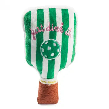 Pickleball Paddle Dog Toy - Green Stripe