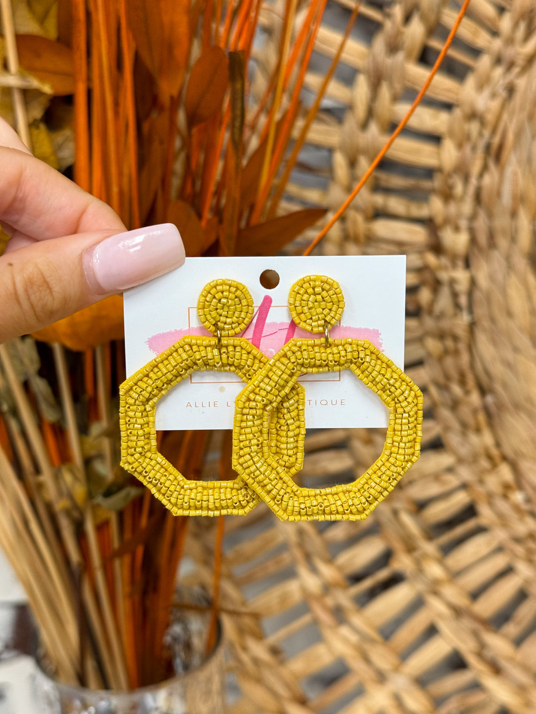 Octagon Color Pop Earrings "Gold"