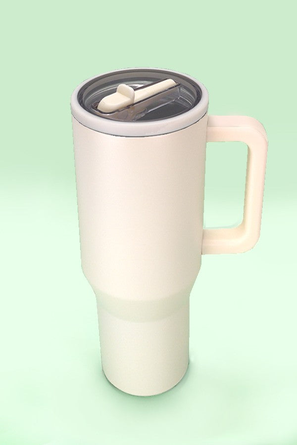 40oz Stainless Steel Tumbler "Cream"