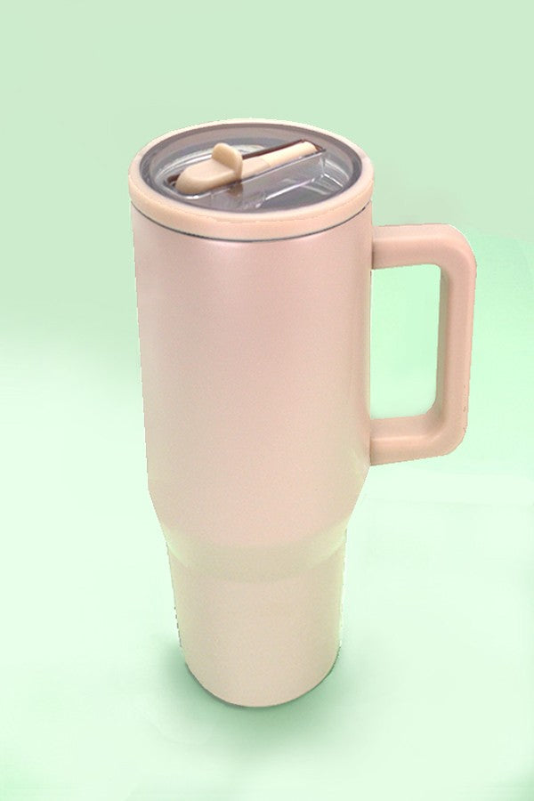40oz Stainless Steel Tumbler "Tan"