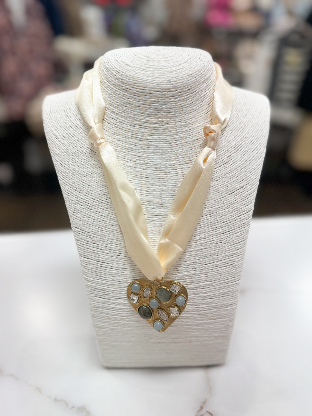 Hart Designs Jewelry - Stone Heart Scarf Necklace