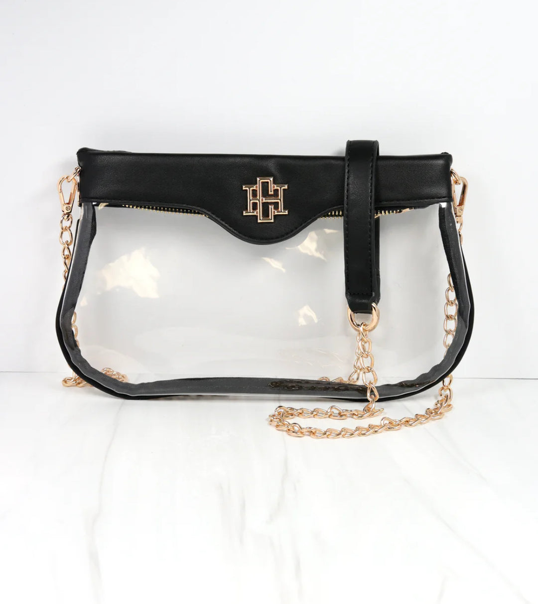 Caroline Hill - Madi Clear Crossbody "Black"