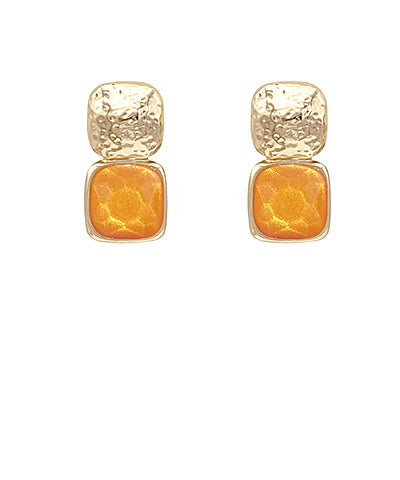 Mary Earrings "Mustard/Gold