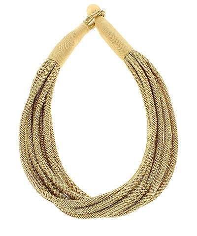 8 Layered Rope Necklace "Gold"