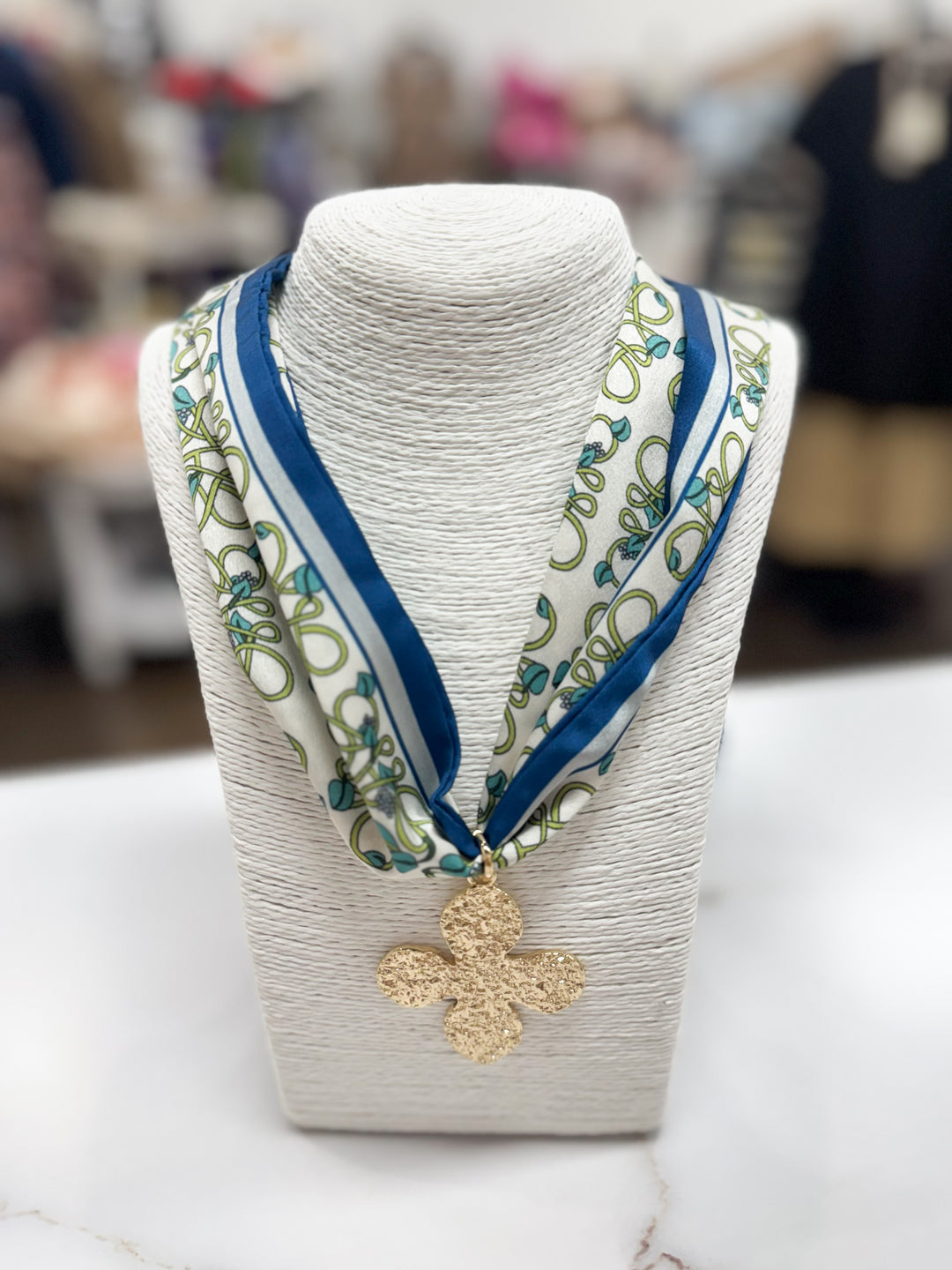 Hart Designs Jewelry - Blue and Green Scarf Necklace