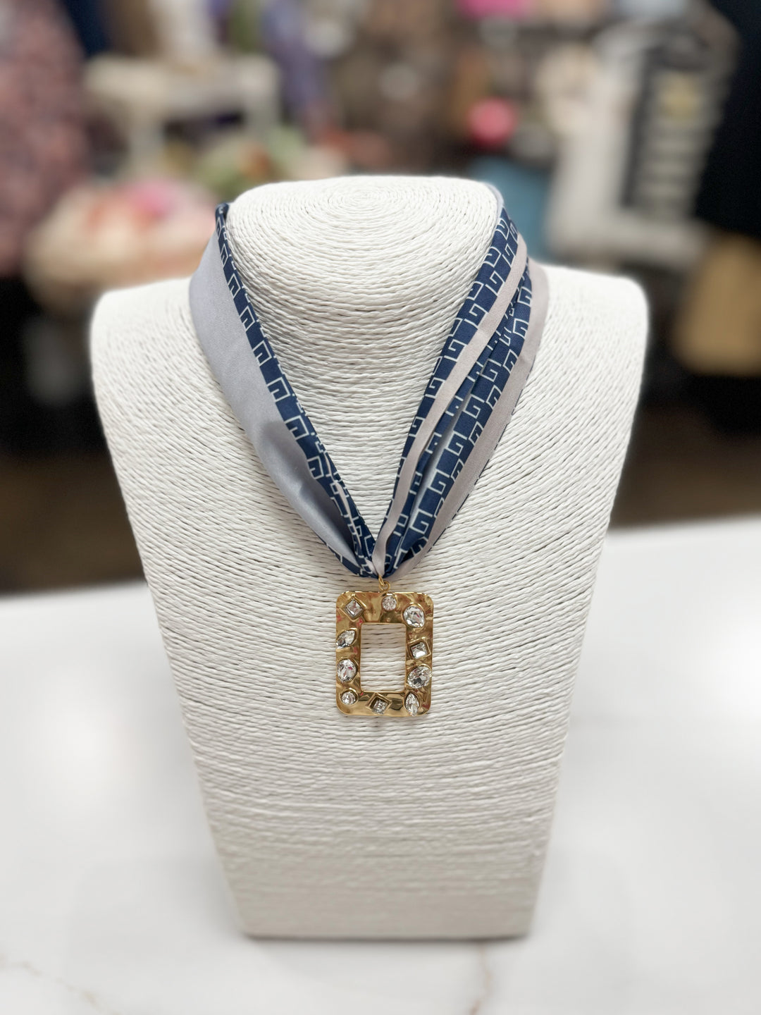 Hart Designs Jewelry - Dusty Blue Scarf Necklace