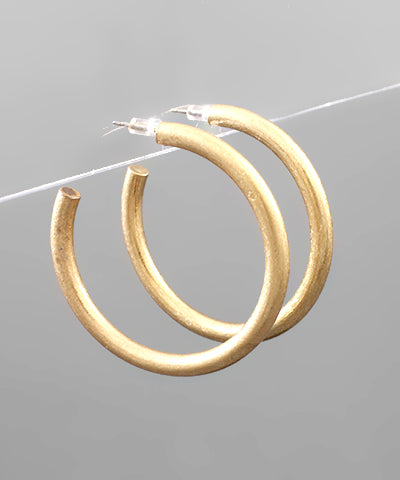45mm Open Hoops "Worn Gold"