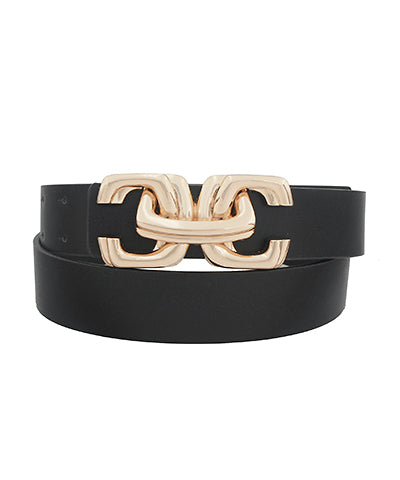 Statement Metal Buckle Belt "Black"