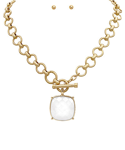 Mary Necklace "White/Gold"