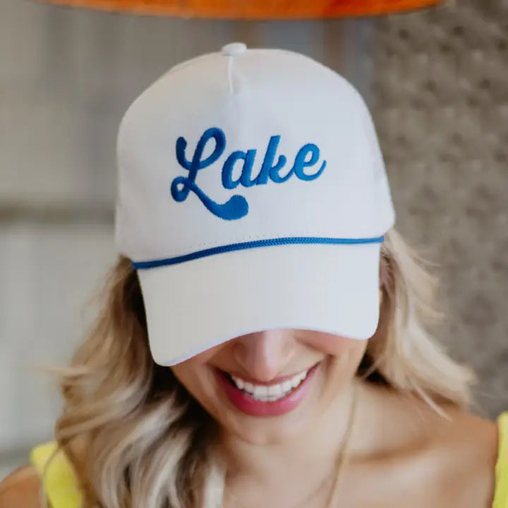 "Lake" Rope Trucker Cap "White/Blue"
