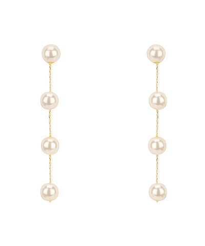 6mm Pearl Linear Earrings