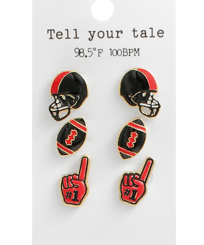 "Game Day" Epoxy Football Earrings Set