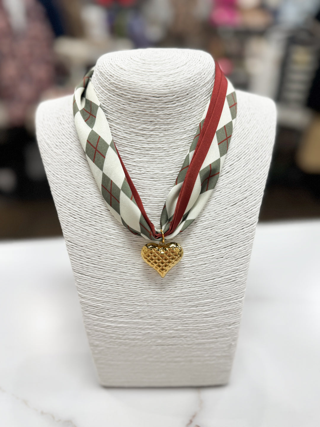 Hart Designs Jewelry - Checkered Scarf Necklace