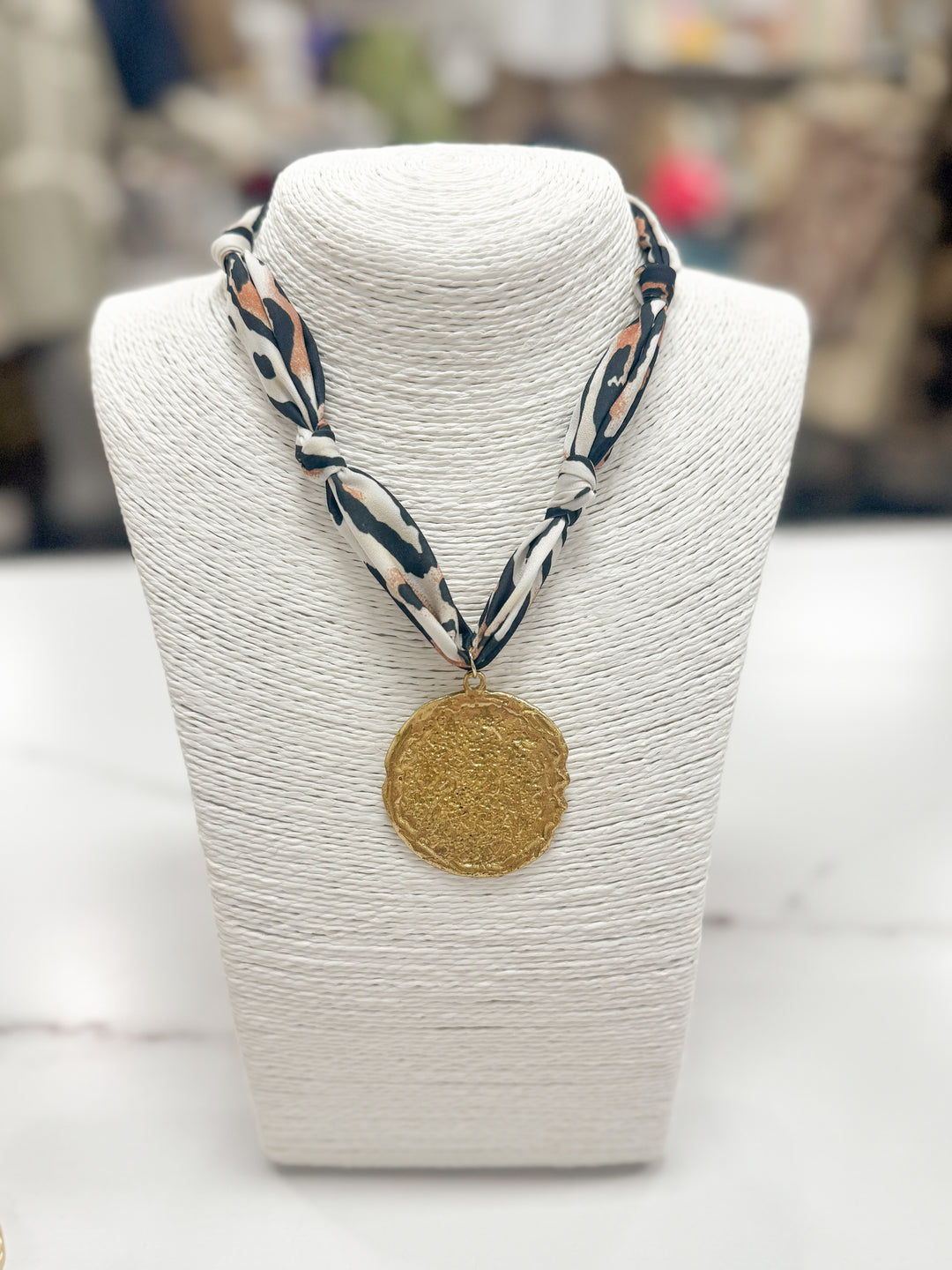 Hart Designs Jewelry - Ziggy Scarf Necklace "Gold Pendant"