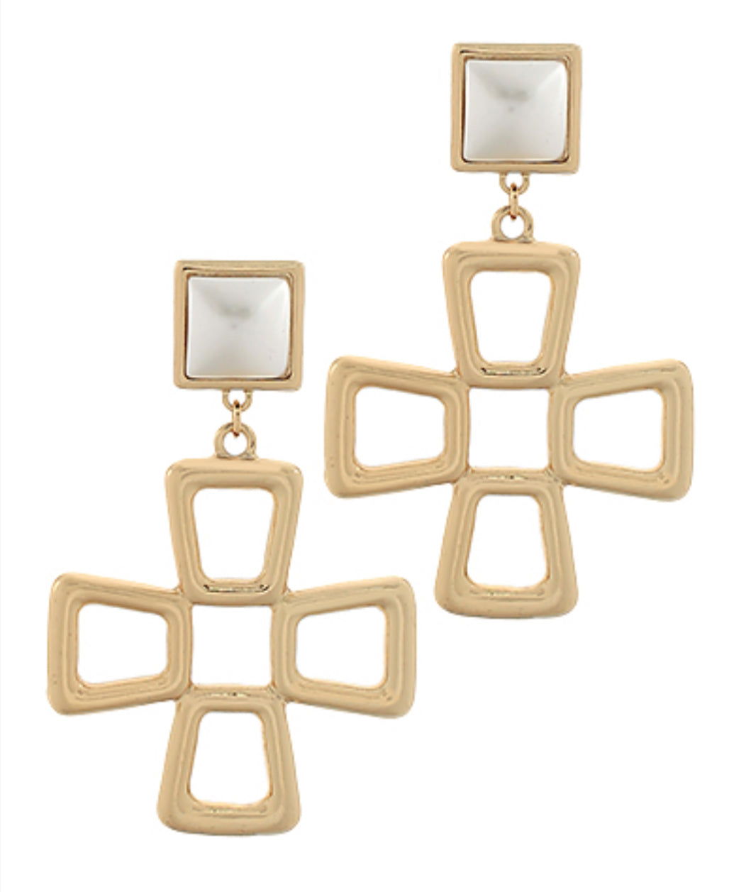 Sherri Earrings "Cream/Gold"