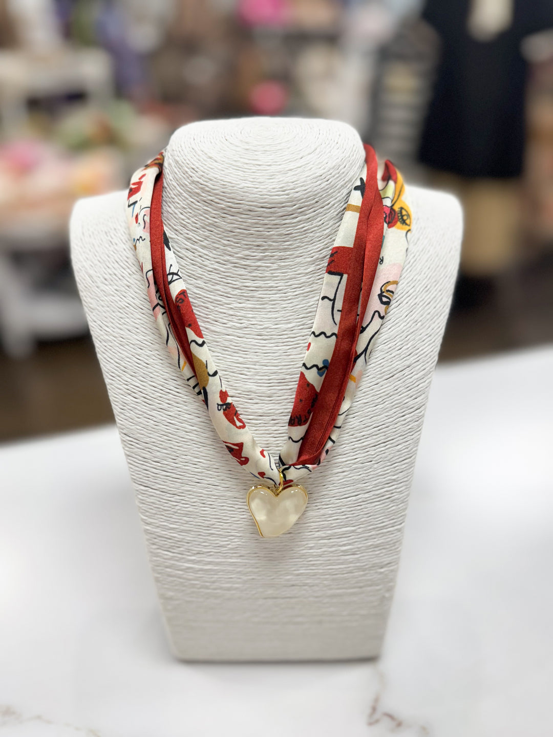 Hart Designs Jewelry - Abstract Heart Scarf Necklace