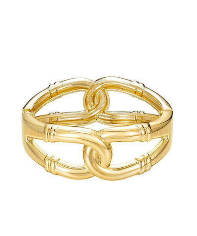 Wide & Linked U Shape Bangle Bracelet