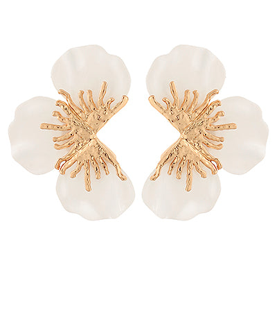 Emerson Earrings "White/Gold"
