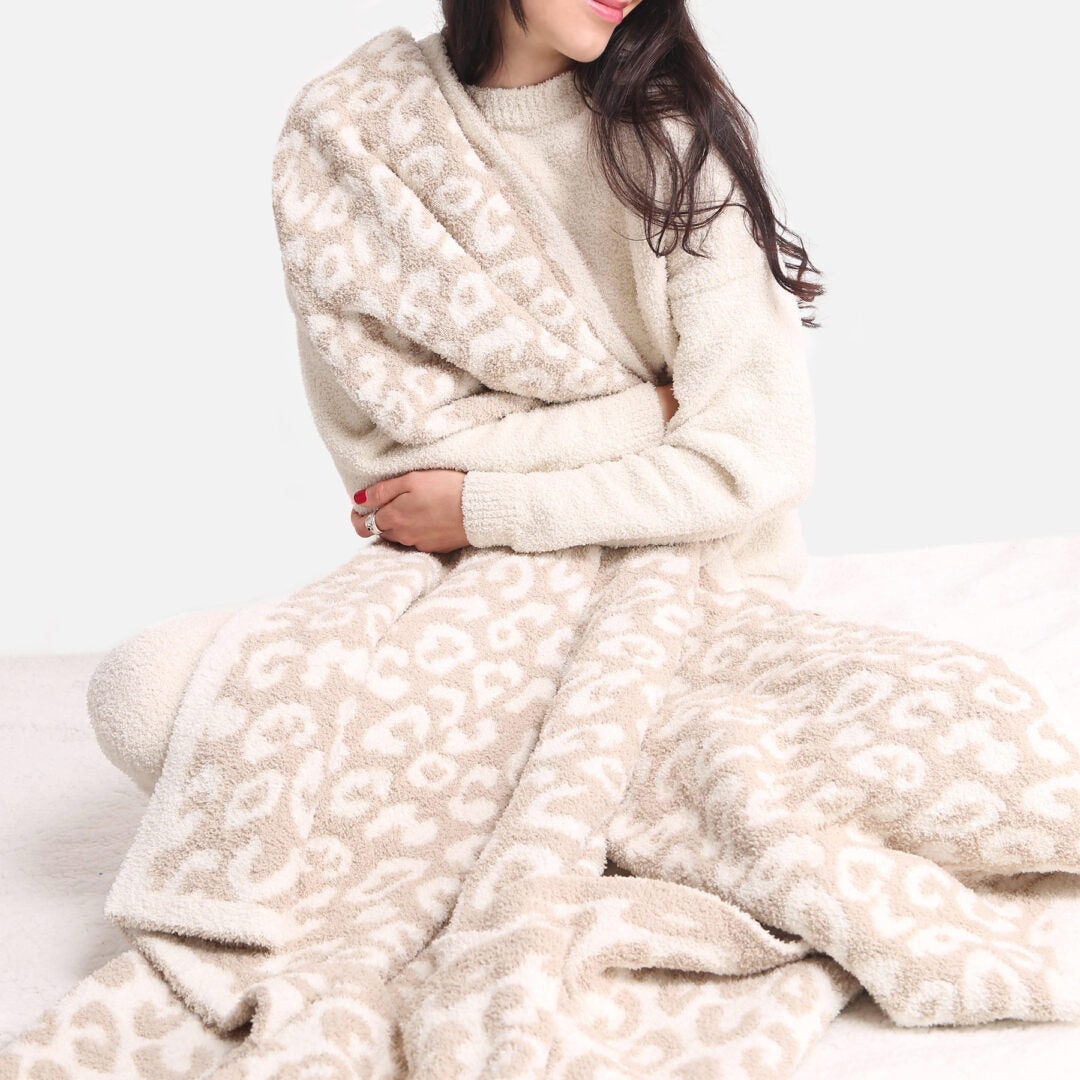 Leopard Blanket "Tan"