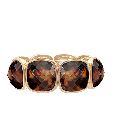 Bold Faceted Tortoise Bracelet