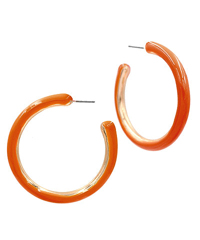 45mm Color Enamel Hoops "Dark Orange"