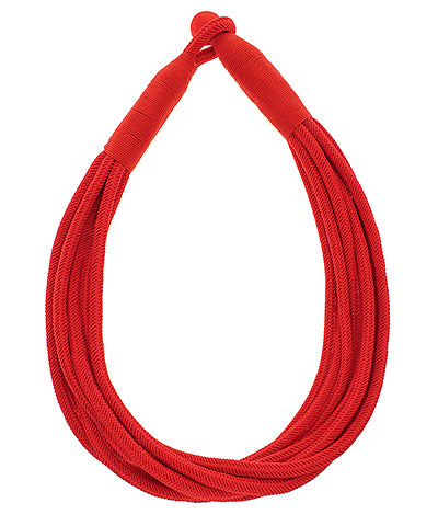 8 Layered Rope Necklace "Red"