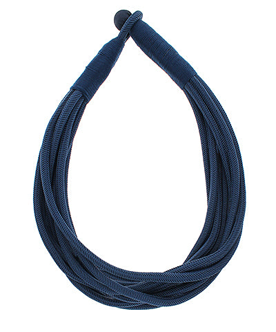 8 Layered Rope Necklace "Navy"