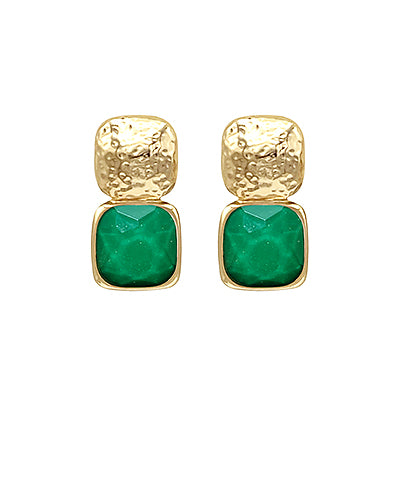 Mary Earrings "Green/Gold"