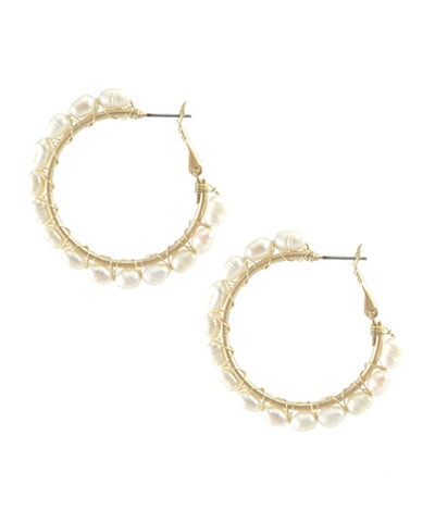Perfect Pearl Hoops