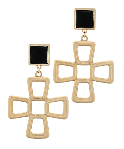 Sherri Earrings "Black/Gold"