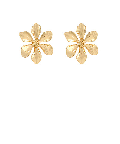 Flower Metal Earrings "Gold"