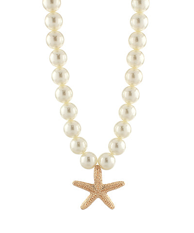 Bold & Textured Starfish Pearl Necklace