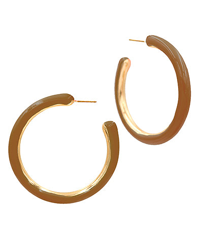 45mm Color Enamel Hoops "Brown"