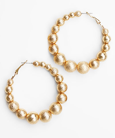 Metal Ball Hoops "Gold"