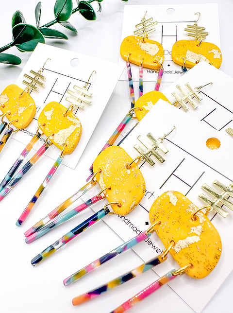 Popping Yellow Earrings