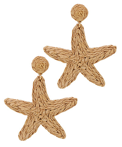 Starfish Earrings "Beige"
