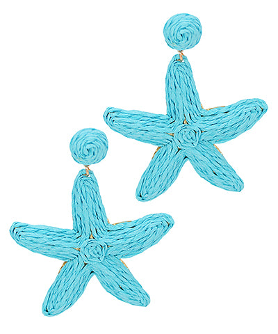 Starfish Earrings "Aqua Blue"