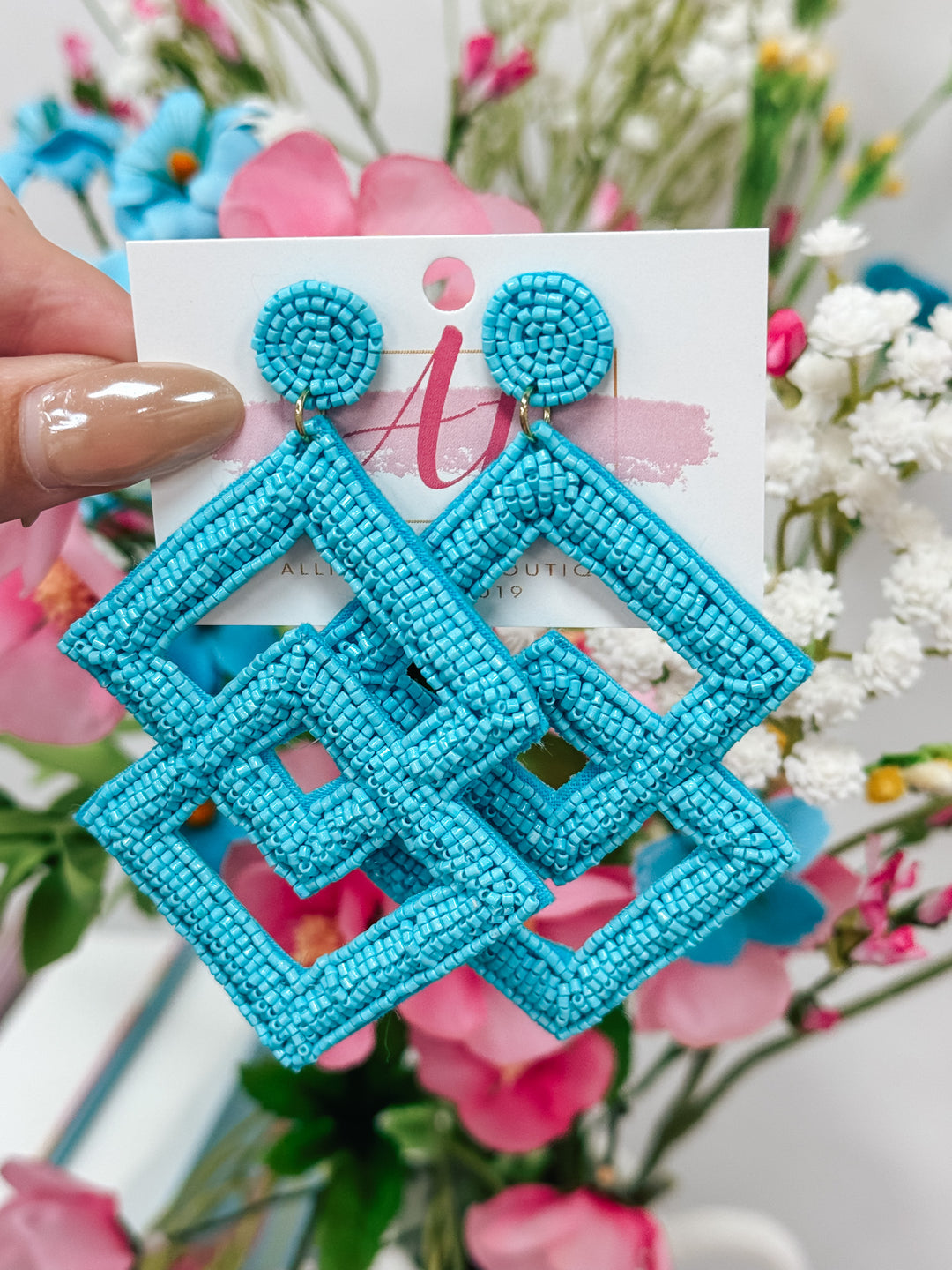 Color Pop Earrings "Teal"