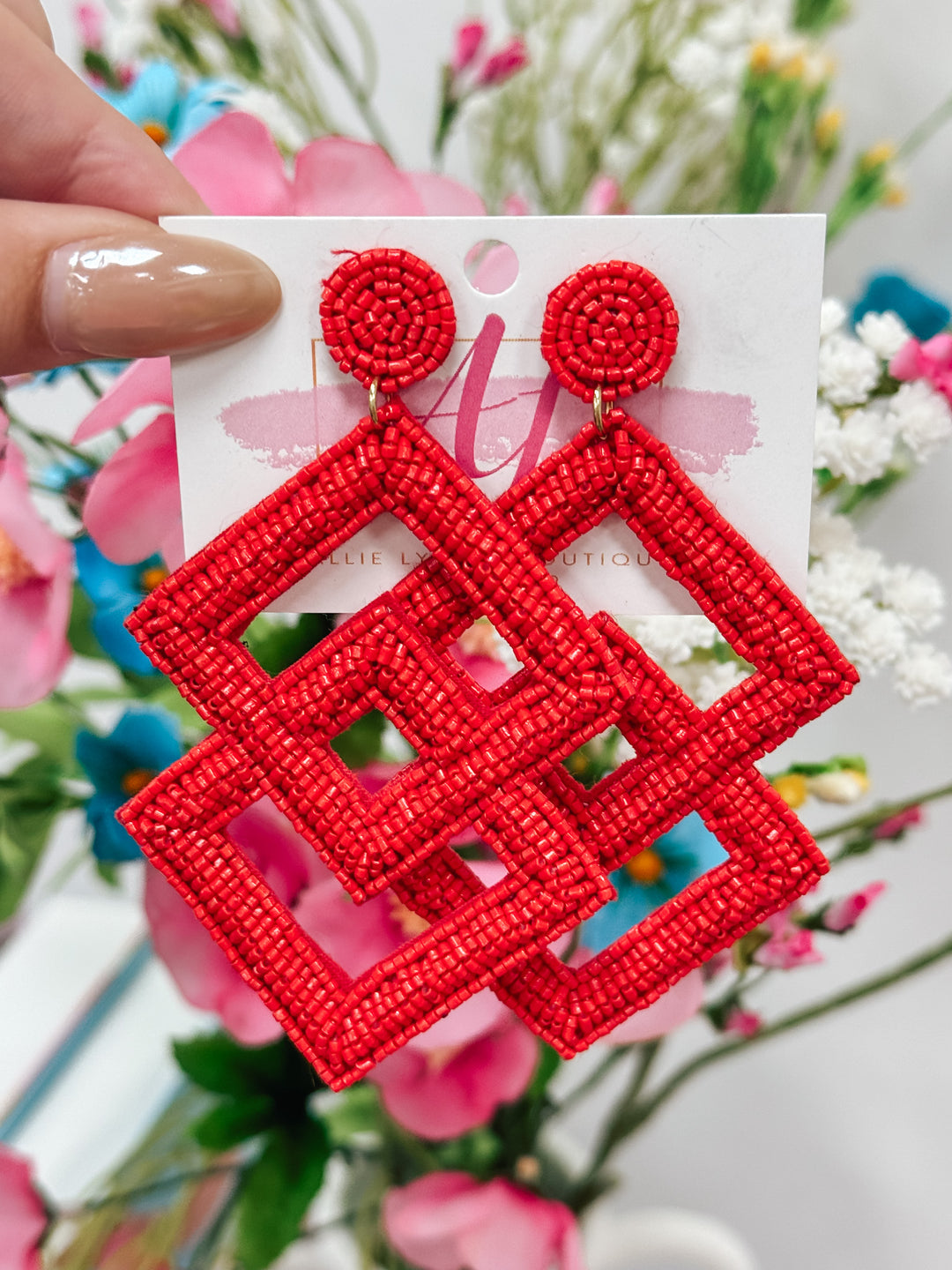 Color Pop Earrings "Red"