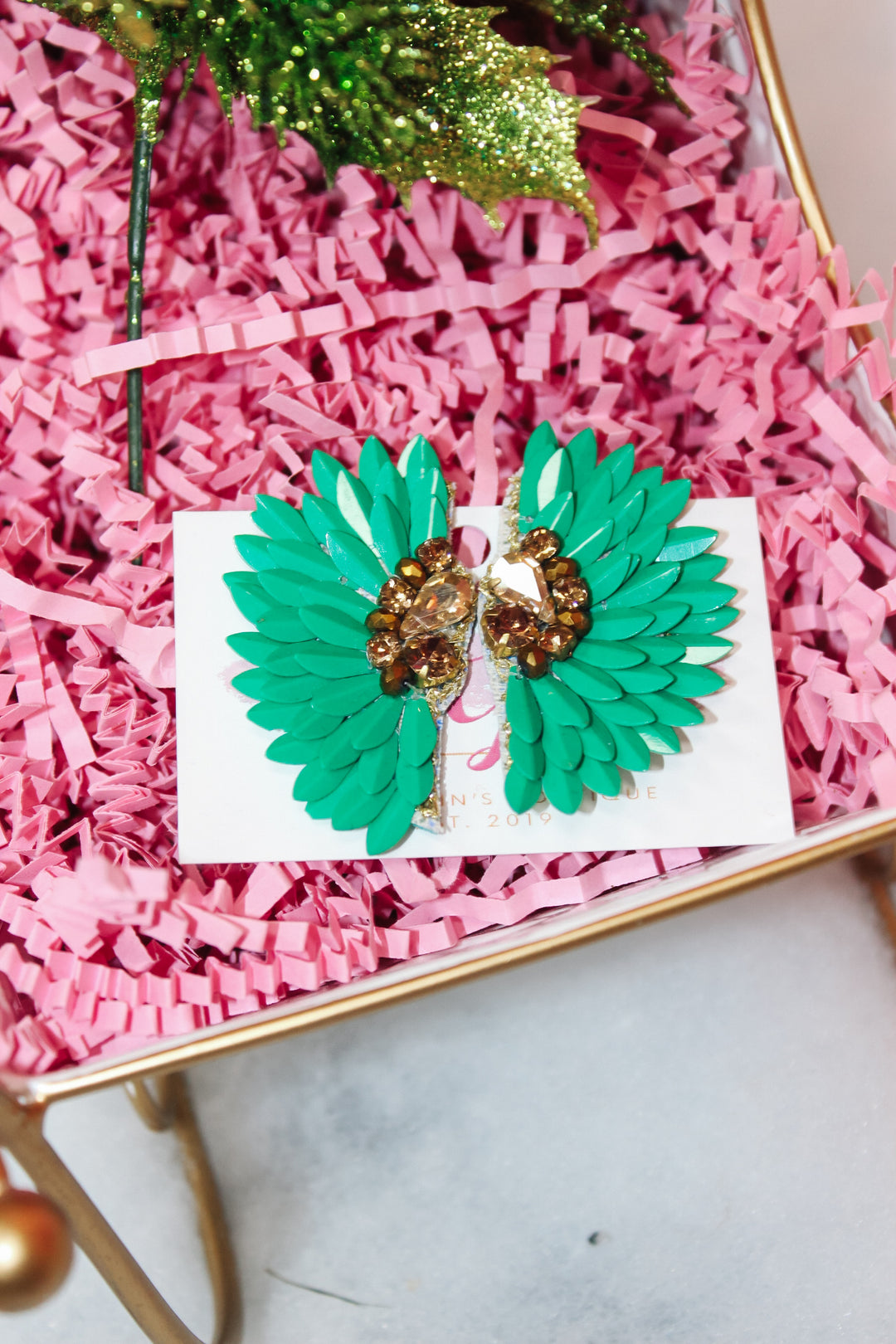 Holiday Party Earrings "Green"