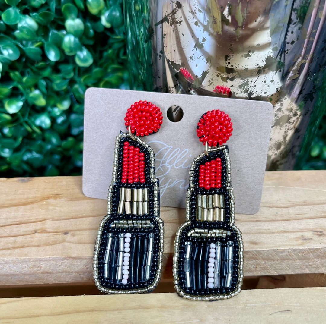 Red Lipstick Earrings