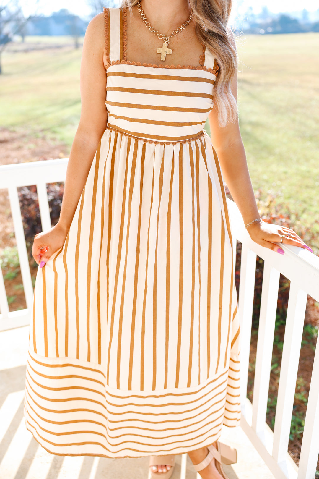 Palm Coast Midi Dress "Beige"