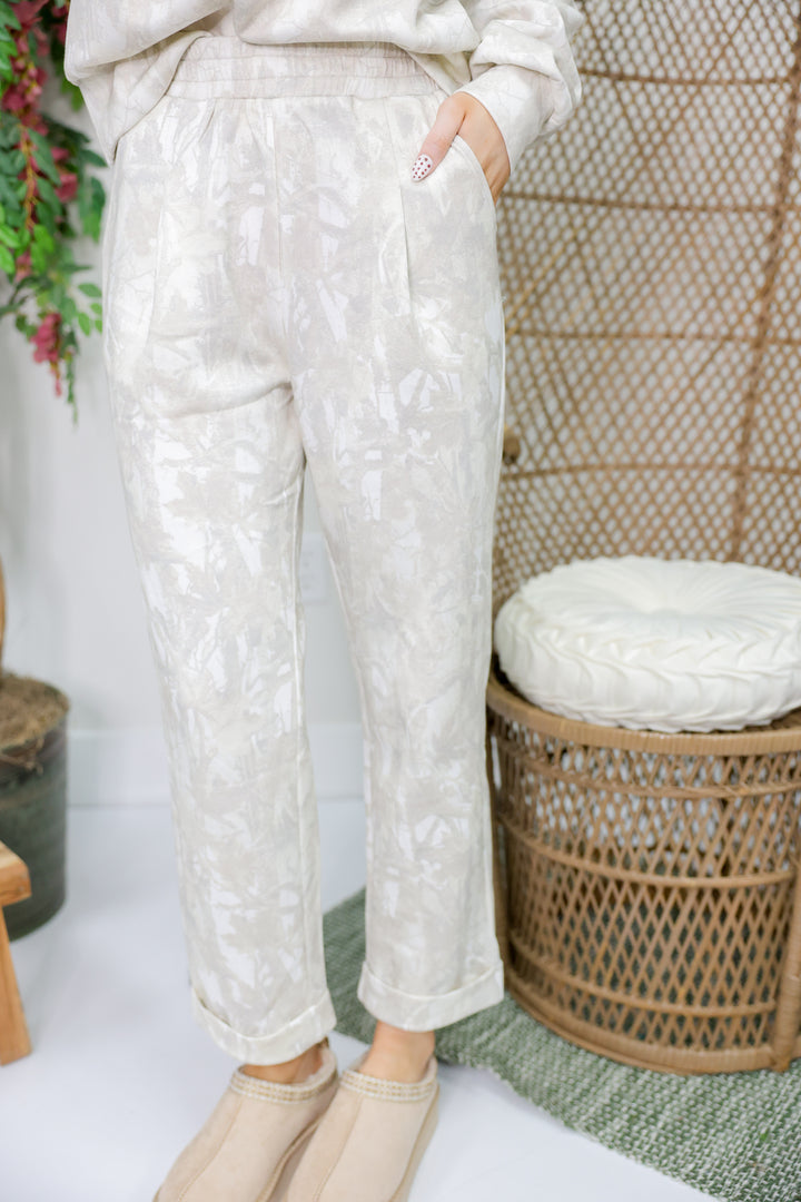 Penelope Loose Fit Half Zip Pullover & Pants Set "Camo"