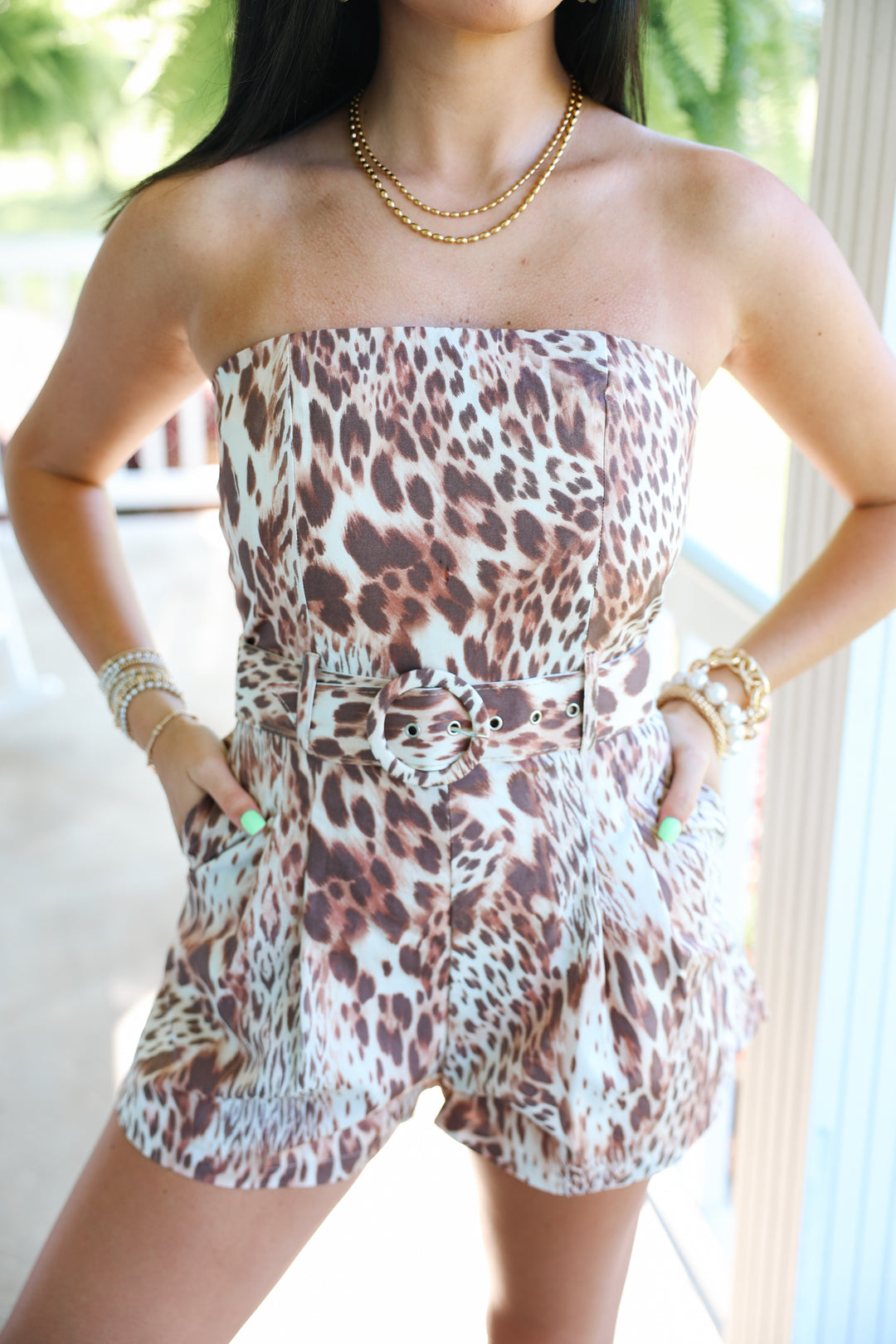 Lucy Bell Leopard Romper