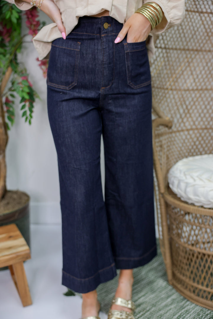 Soft Washed Straight Leg Jeans "Denim"