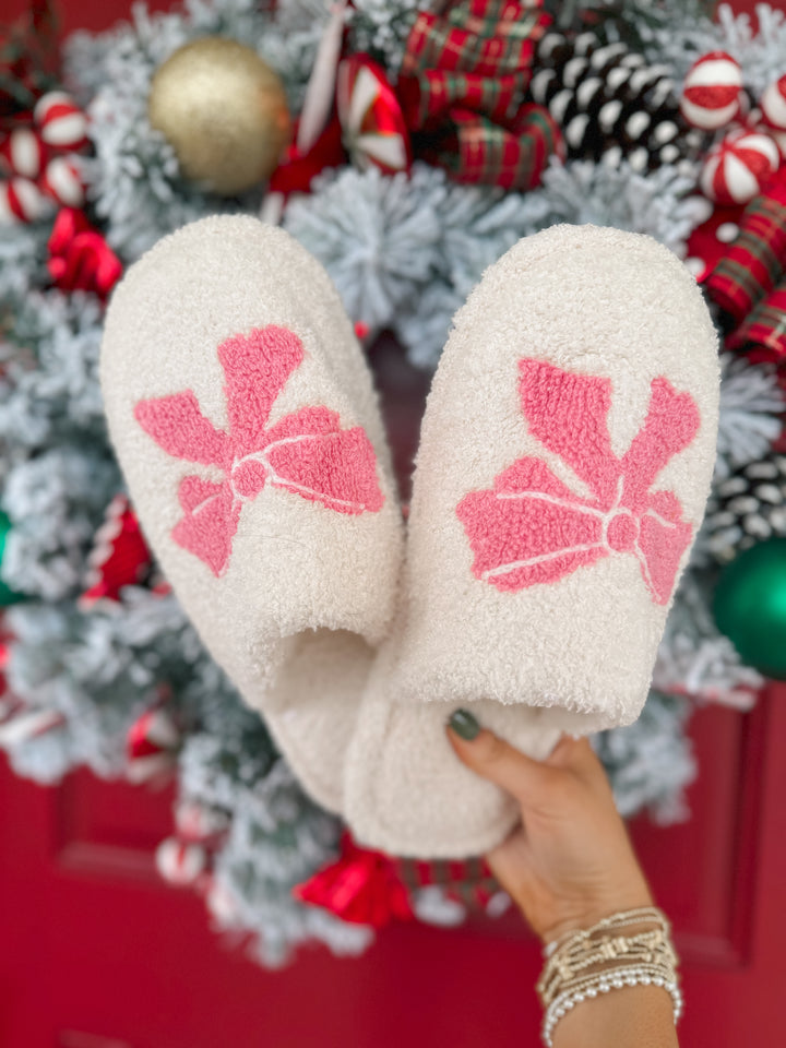 Bow Slippers "Pink"