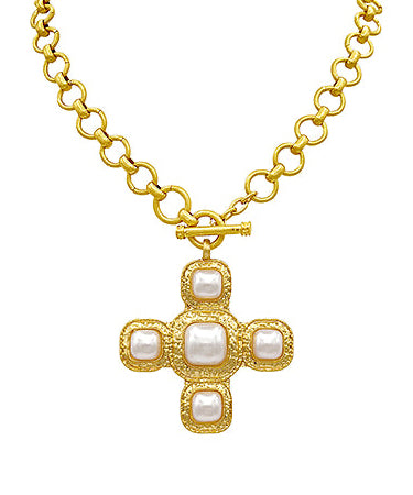Cross W/ Stone Necklace