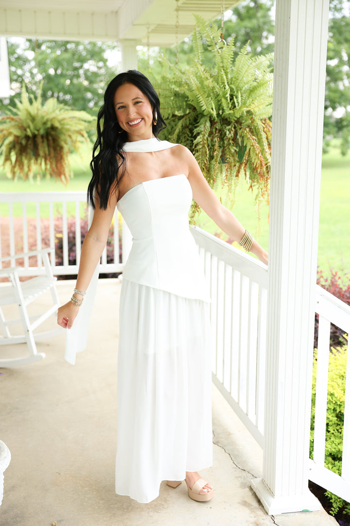 White Magnolia Maxi Dress