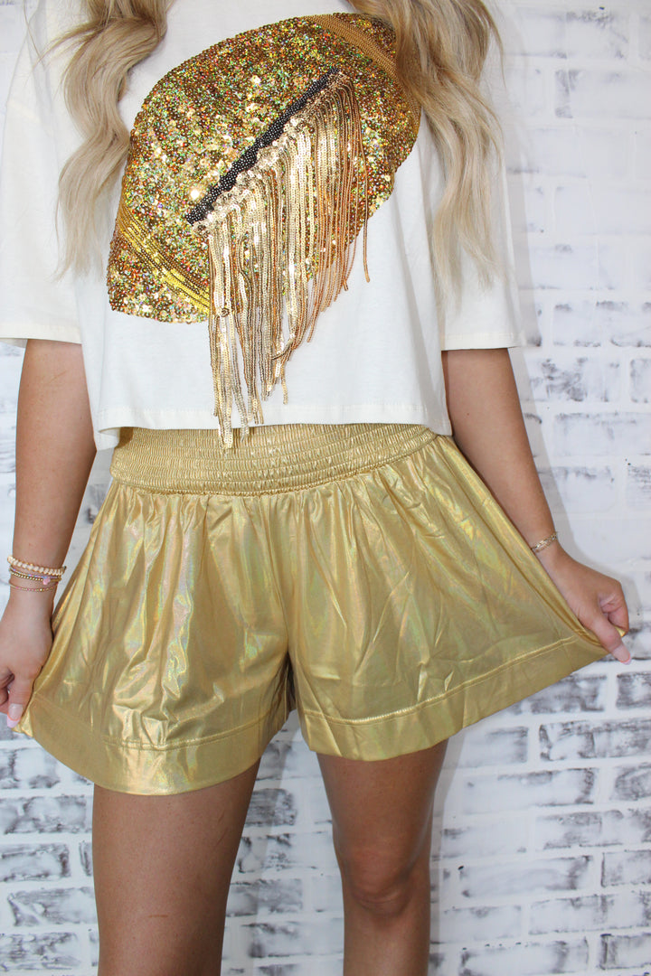 Metallic Shorts "Gold"